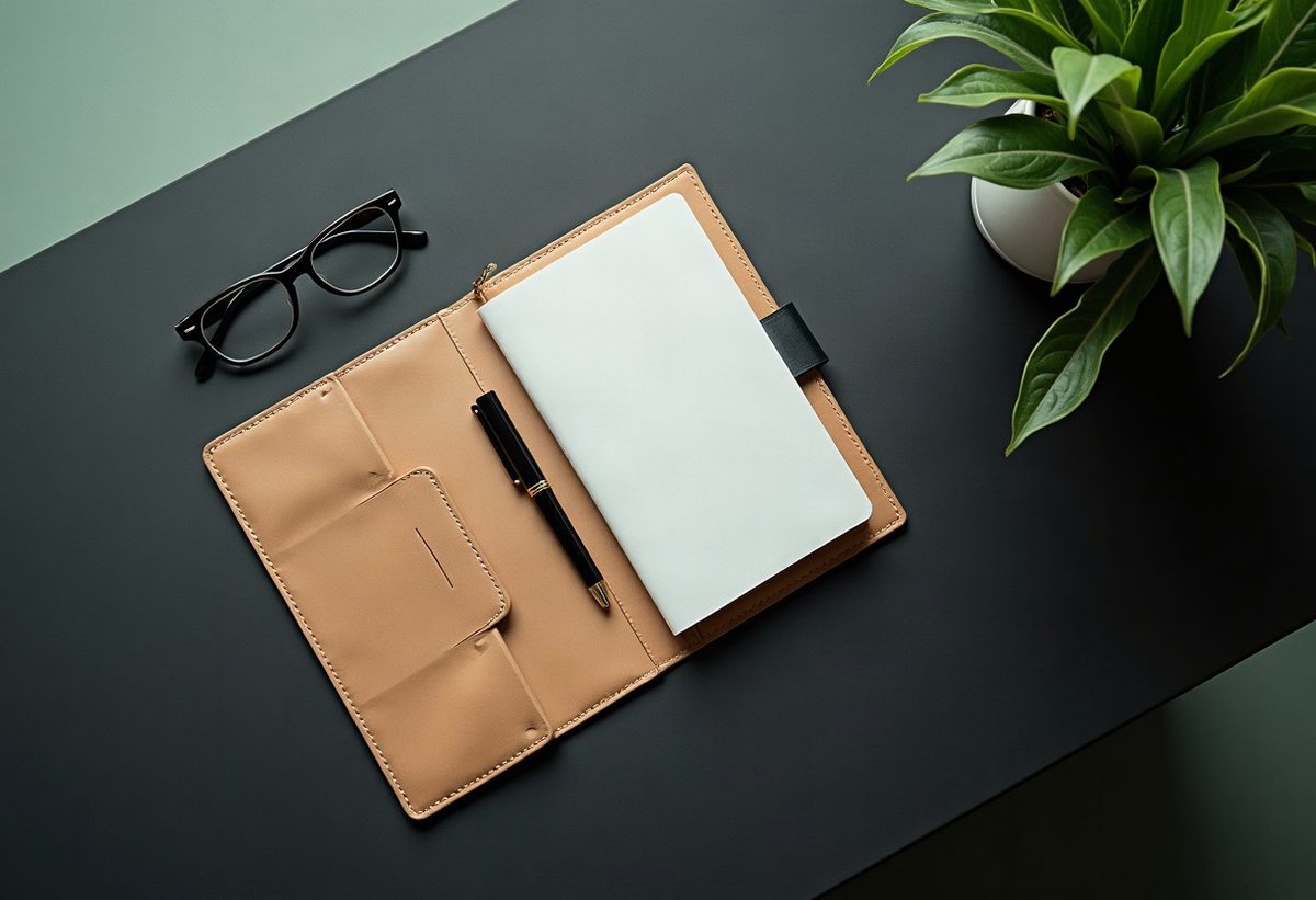 Documents and pen laid out on a desk